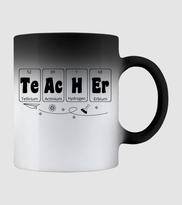 Teacher periodus minta fekete pólón