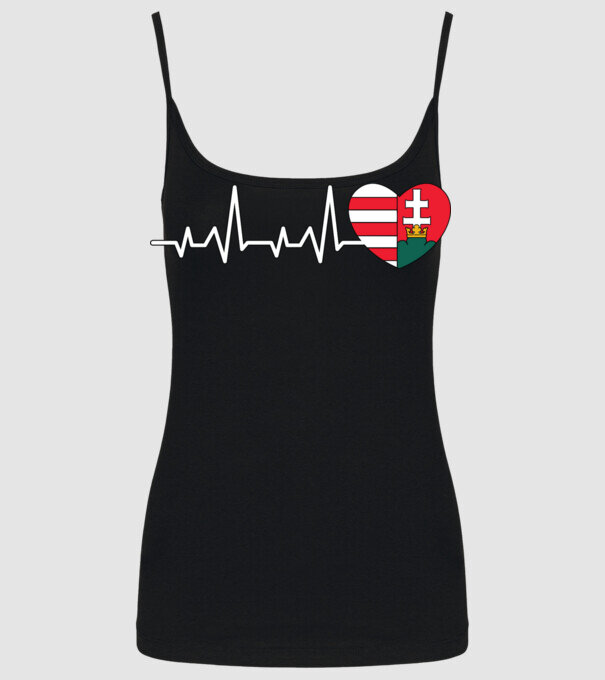 Címer heartbeat minta fekete pólón