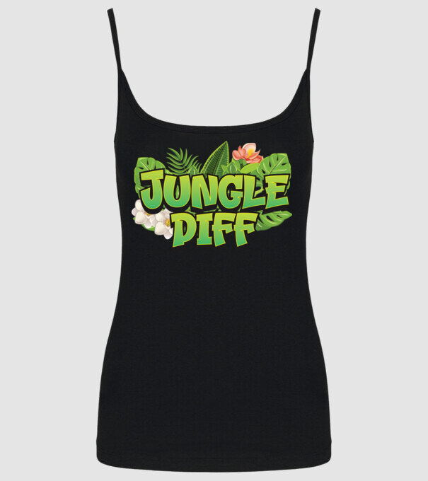 GAMER jungle diff minta fekete pólón