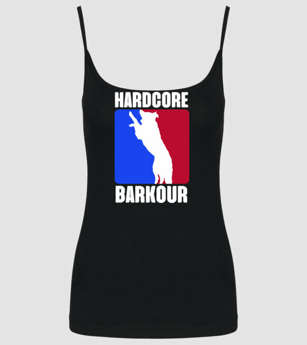 Hardcore Barkour minta fekete pólón
