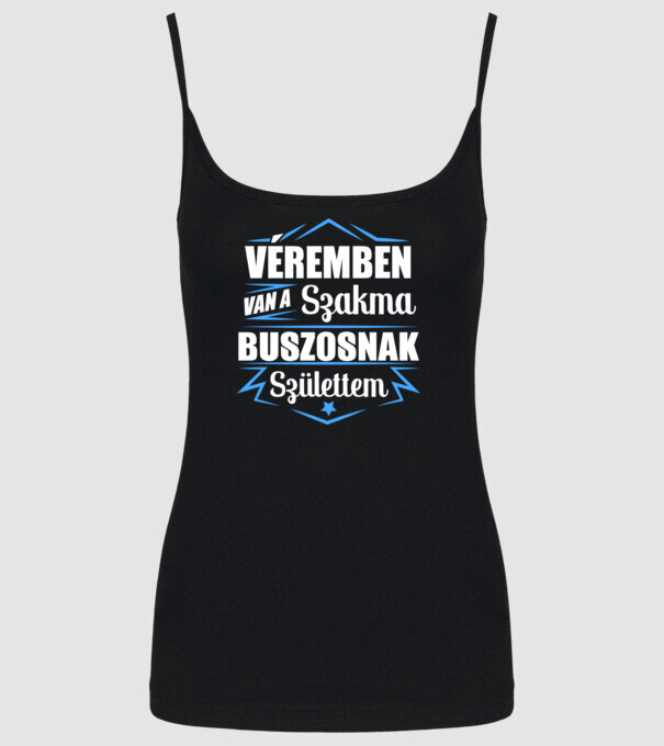 Véremben van a szakma Buszos minta fekete pólón
