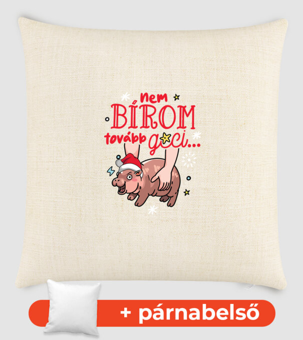 Nem bírom tovább gci Moo-Deng sötétre Karácsony minta homokszín pólón