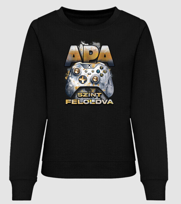 Apa szint feloldva minta fekete pólón