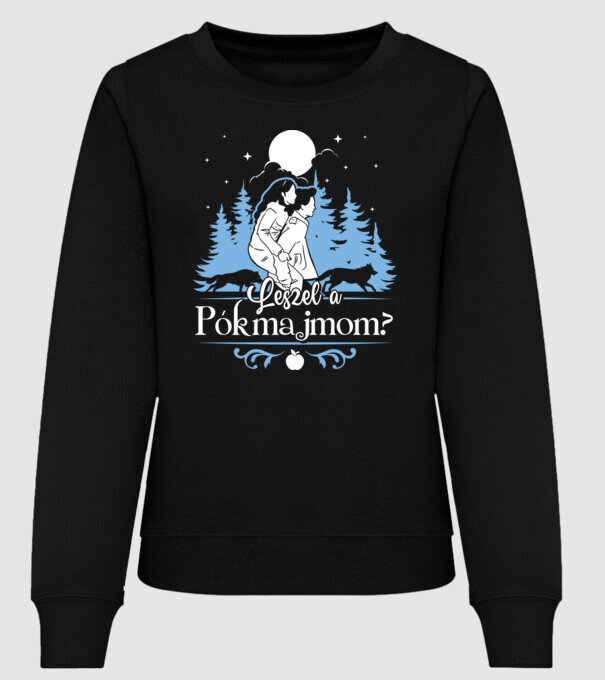 Twilight pókmajom páros minta fekete pólón
