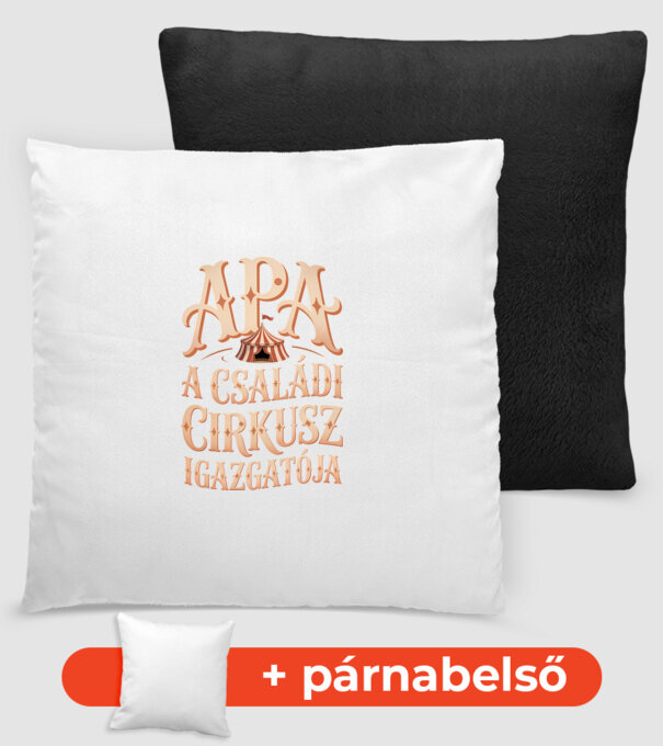 Apa a családi cirkusz igazgatója minta fekete pólón