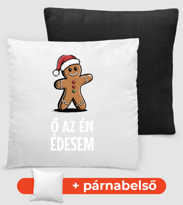 Ő az én édesem Mézeskalács fekete pólóra minta fekete pólón