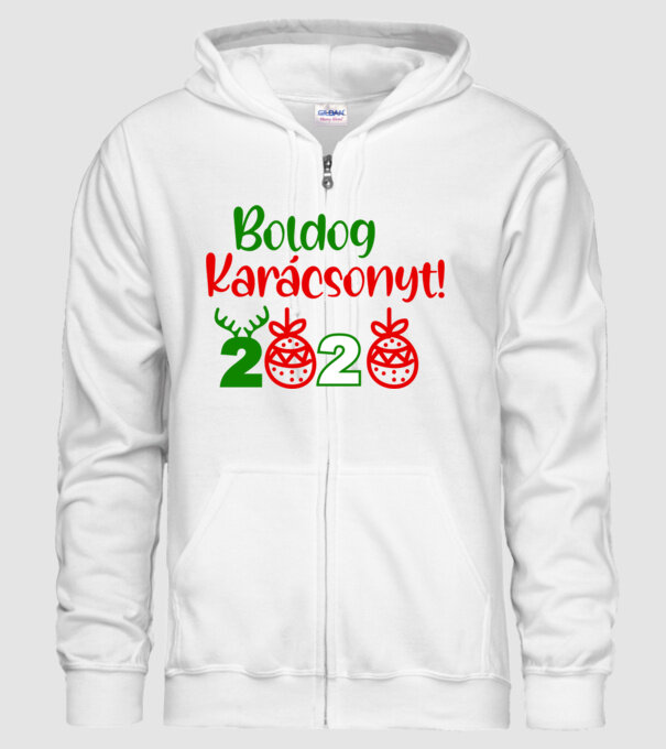 Boldog Karácsonyt minta fehér pólón