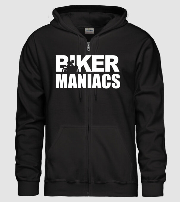 Biker maniacs minta fekete pólón