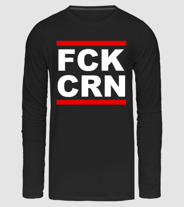 FCK CRN minta fekete pólón