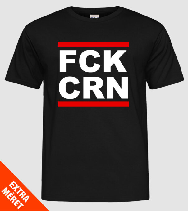 FCK CRN minta fekete pólón