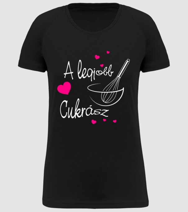 A legjobb cukrász minta fekete pólón