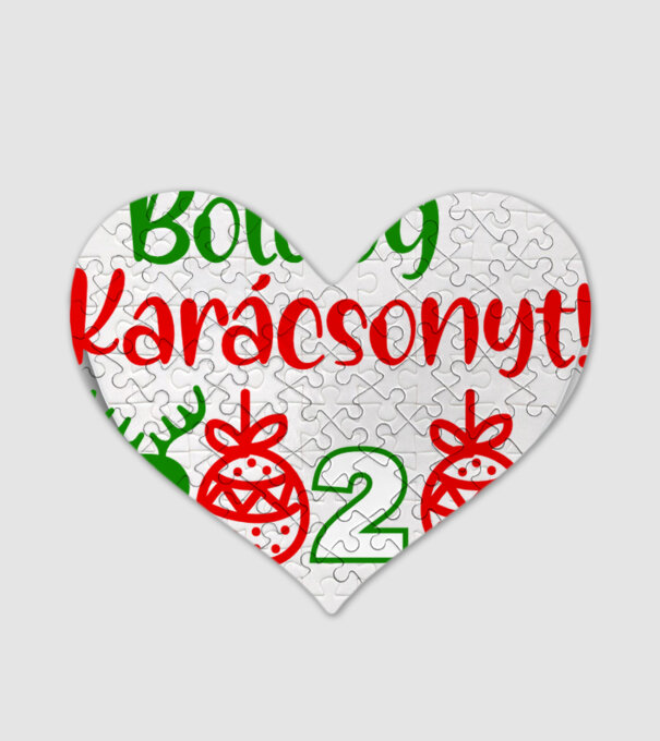 Boldog Karácsonyt minta fehér pólón