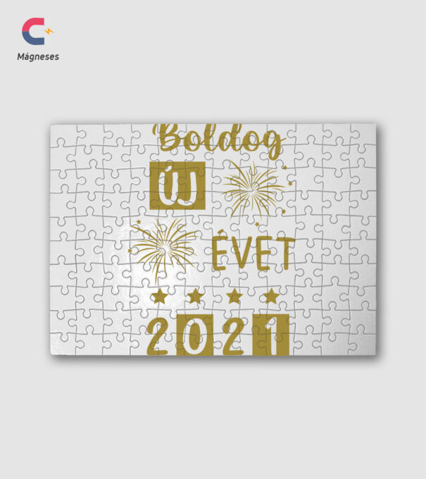 Szilveszter 2021 minta fehér pólón
