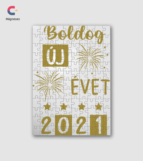 Szilveszter 2021 minta fehér pólón