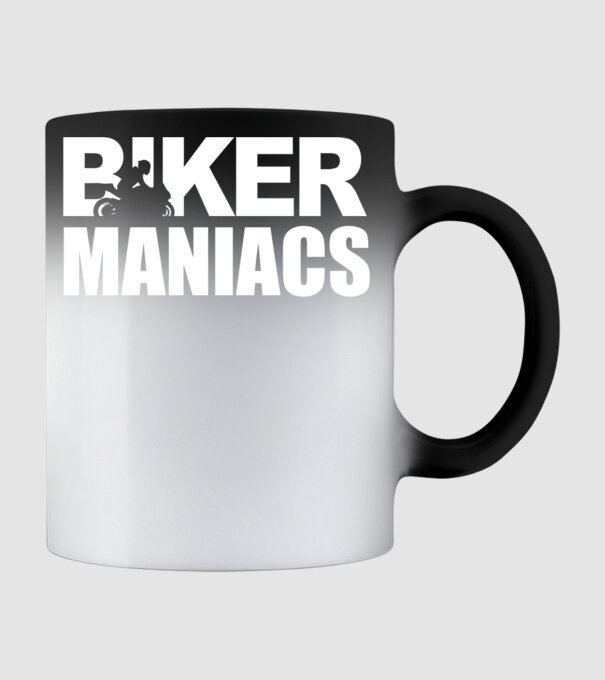 Biker maniacs minta fekete pólón