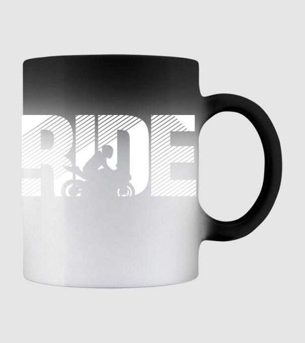Ride motoros póló minta fekete pólón