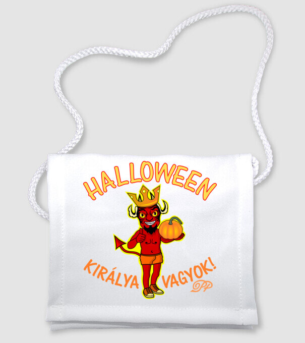 Halloween Királya minta fehér pólón