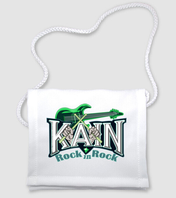 Kain Két hangszeres Zöld minta fehér pólón