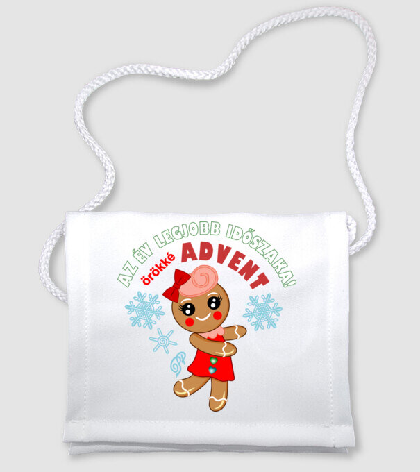 Örökké Advent minta fehér pólón
