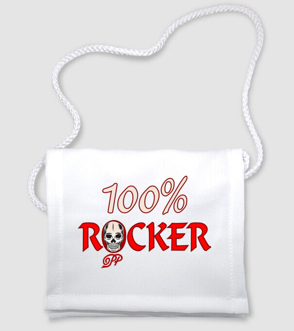 Száz Százalék Rocker A minta fehér pólón