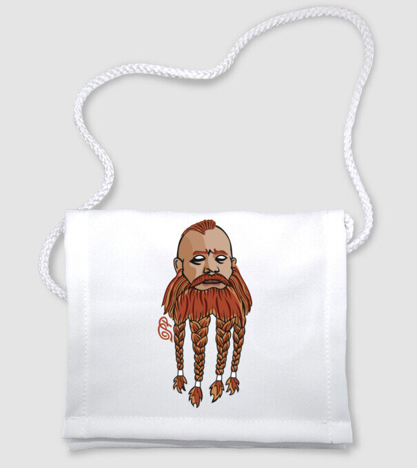Villásszakállú Viking minta fehér pólón