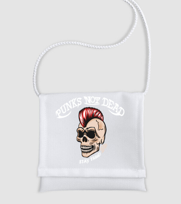 Punk Skull minta fehér pólón