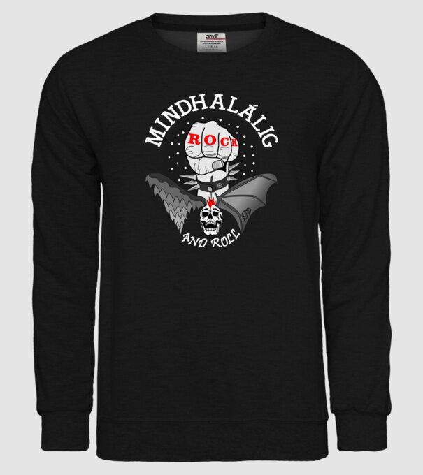 Mindhalálig rock and roll Ököl minta fekete pólón