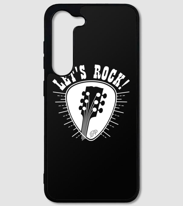 Let's Rock Guitar Pick minta fekete pólón