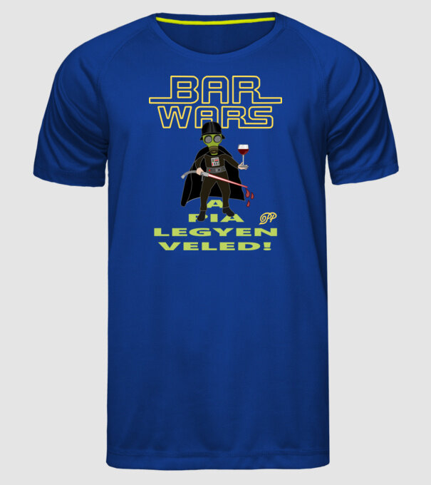 Bar Wars Boros minta királykék pólón