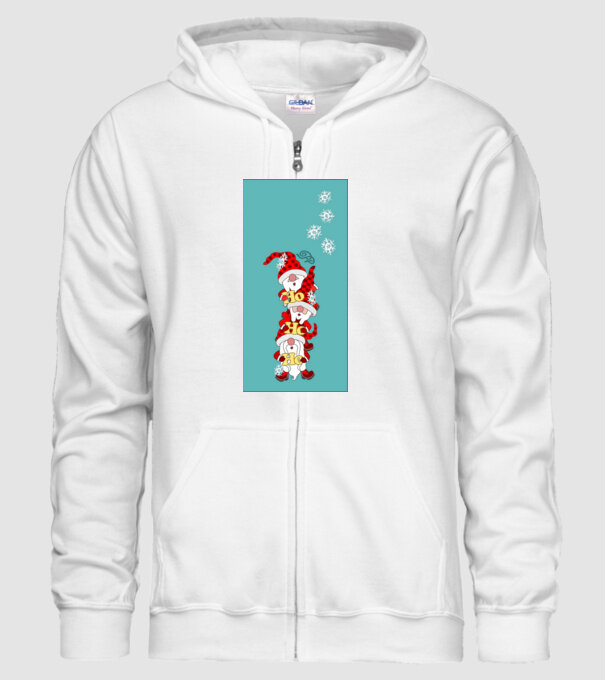 Ho Ho Ho Manók Telefontok minta fehér pólón