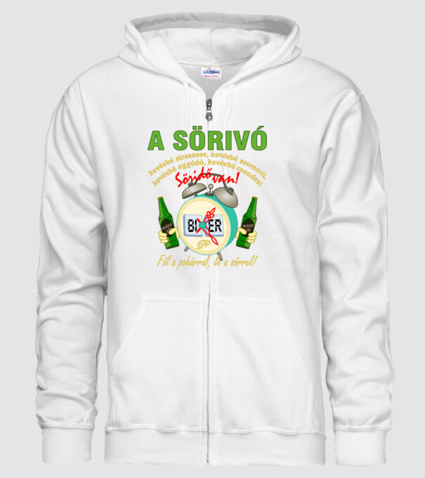 Sörivó és a Söridő minta fehér pólón