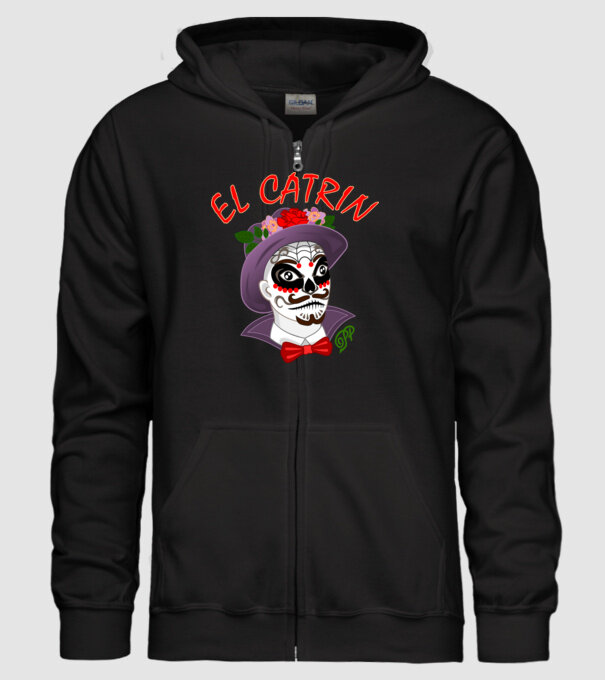El Catrin minta fekete pólón