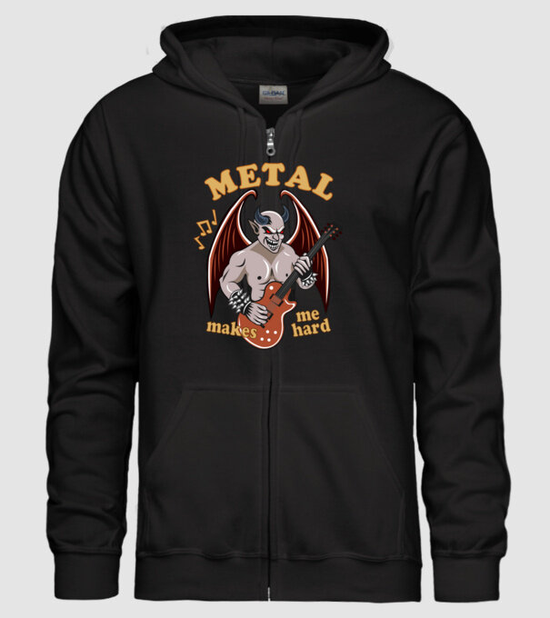 Metál ami Keménnyé tesz minta fekete pólón