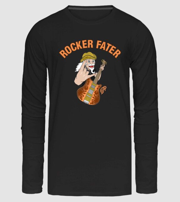 Rocker Fater minta fekete pólón