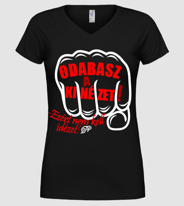 Ütős Kinézet minta fekete pólón