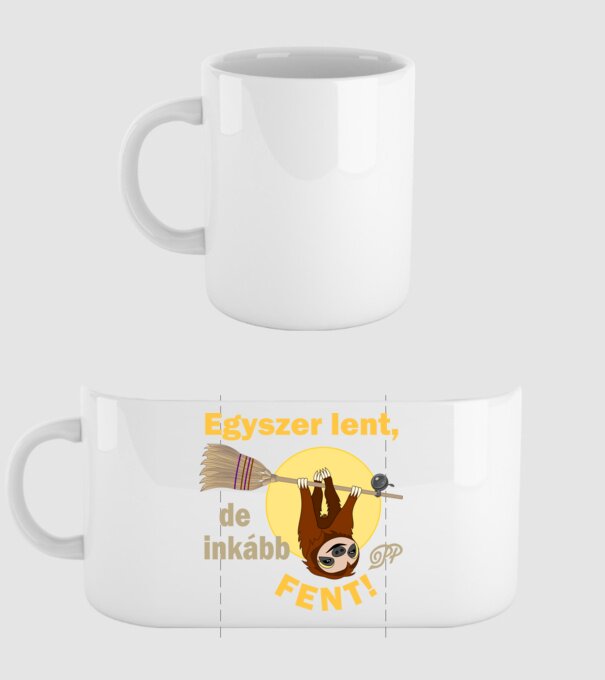 Mindent Bele Lajhár minta fehér pólón
