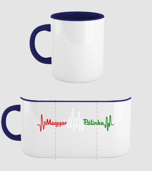 Magyar Pálinka EKG minta sötétkék pólón