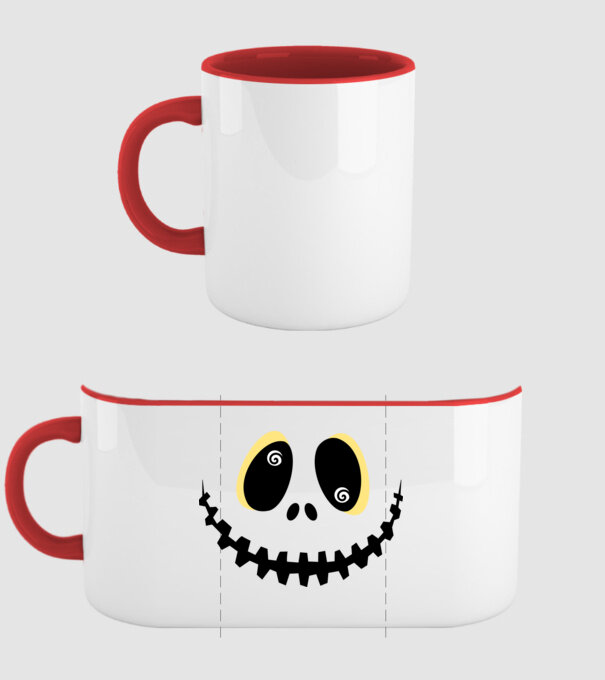 Halloweeni Töklámpás Arc minta piros pólón