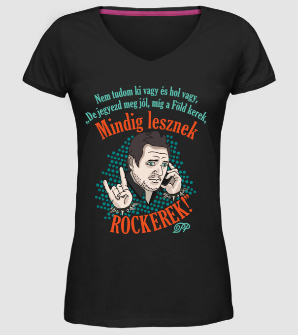 Rocker Liam minta fekete pólón