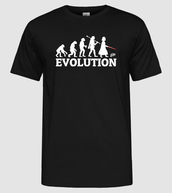 Evolution Master fehér minta fekete pólón