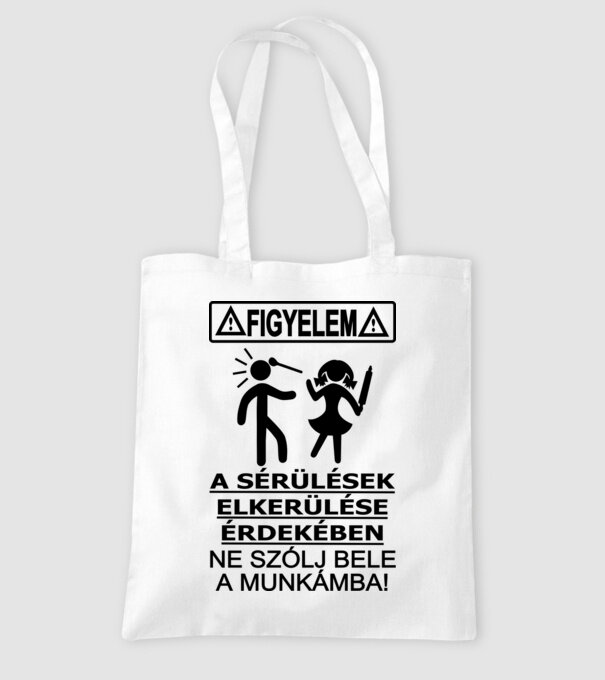 Figyelem Sodrófa B minta fehér pólón