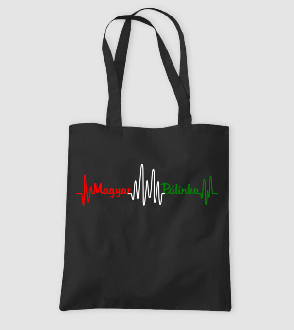 Magyar Pálinka EKG minta fekete pólón