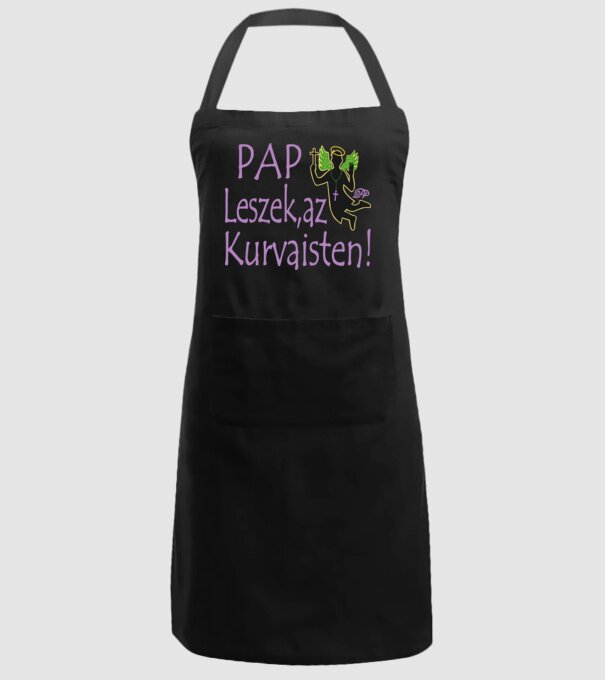 Álszent Pap minta fekete pólón