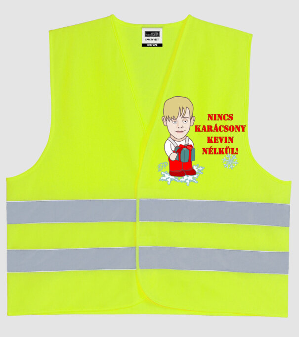 Kevin Karácsonya minta neonsárga pólón