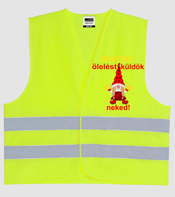 Manóölelés minta neonsárga pólón