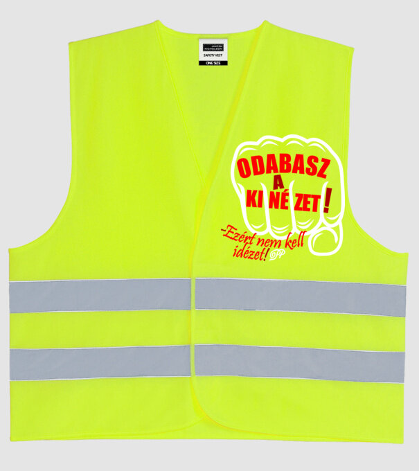 Ütős Kinézet minta neonsárga pólón