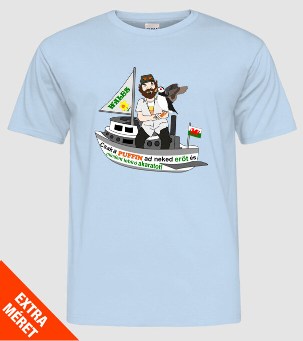 Puffin Poén, Bud Spencer minta világoskék pólón