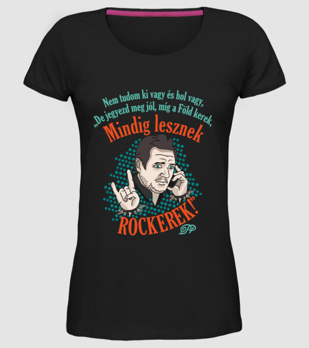 Rocker Liam minta fekete pólón