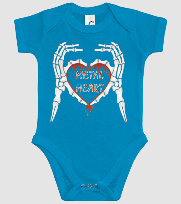 Metal Heart minta türkiz pólón