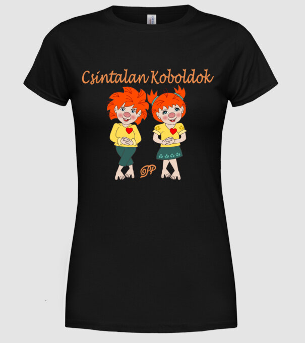 Csintalan Koboldok minta fekete pólón